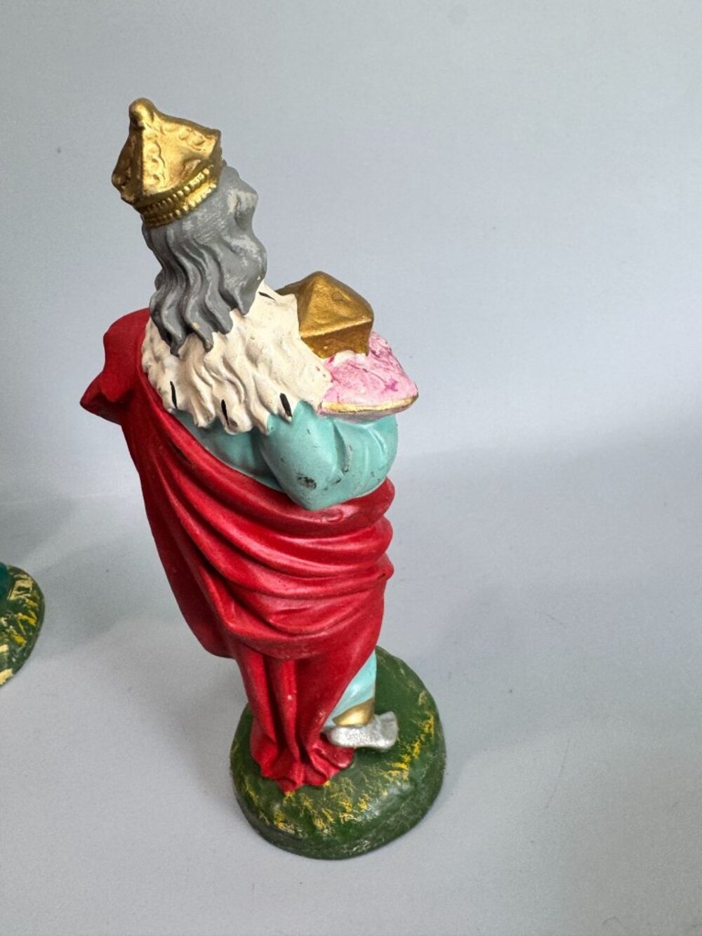 Vintage Italy Paper Mache Three Wise Men Nativity 8" Scale Set of 3 Kings - Picture 10 of 16